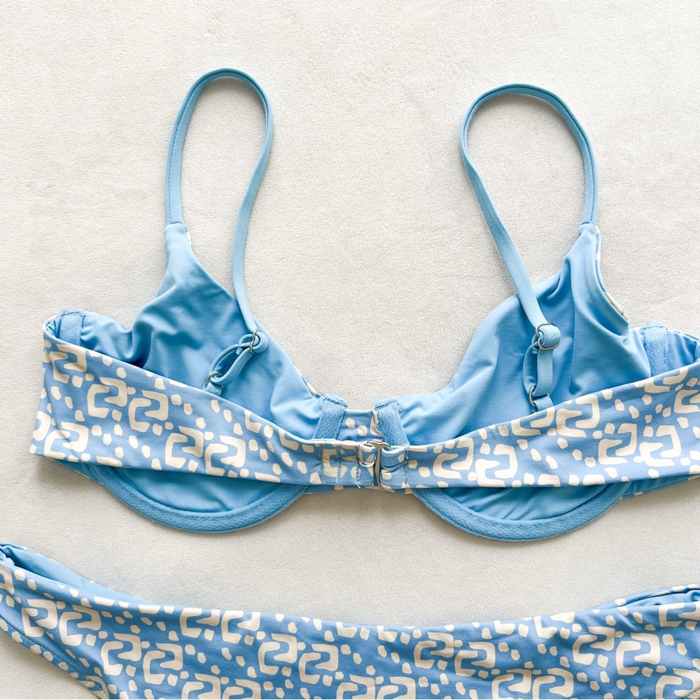 Aro Blue Patterned Bikini Set - Medium / Small - image 5